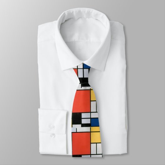 Cravate Formes Abstraites Mondrian (Attaché)