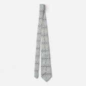 Cravate Formes Aztec Motif Rpt Crème Rusts Turquoise-Bleu (Dos)