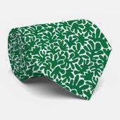 Cravate Formes biologiques Abstrait 240822 - Green Forêt (Roulé)