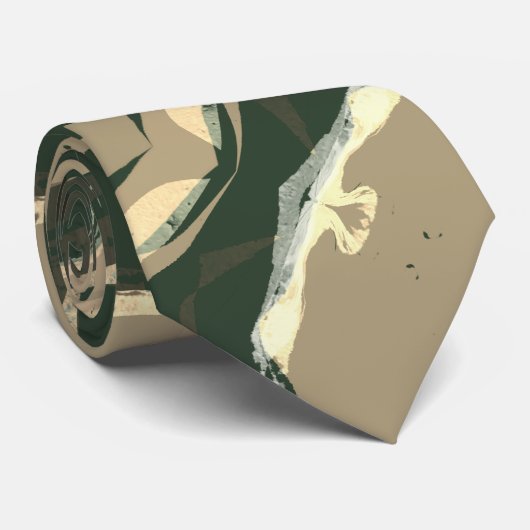 Cravate Formes de feuilles de camouflage cachées (Roulé)