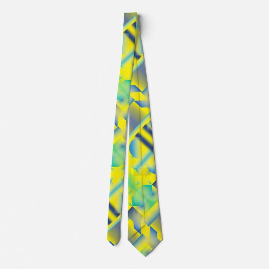 Cravate Formes de transparence Motif 01 B Jaune BG (Dos)