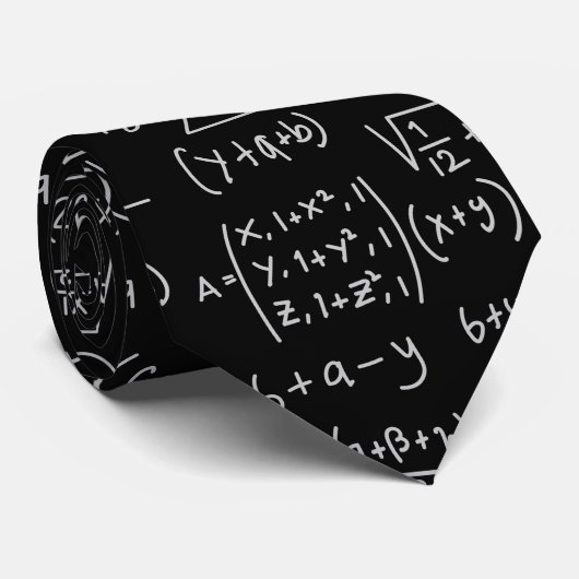 Cravate Formes d'enseignant mathématiques Cool Geek drôle (Roulé)
