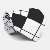 Cravate Formes en losange noir motif (Roulé)