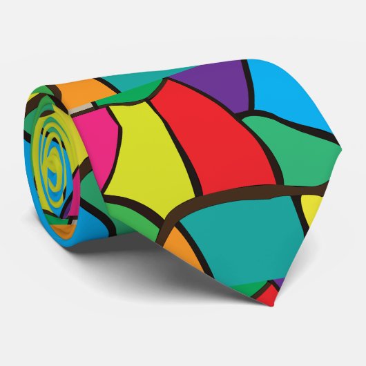 Cravate Formes géométriques colorées (Roulé)