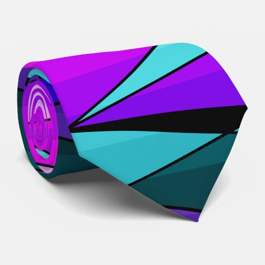 Cravate formes géométriques modernes Abstraites triangles  (Roulé)