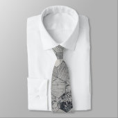 Cravate Formes Géométriques Noires Et Grises Modernes (Attaché)