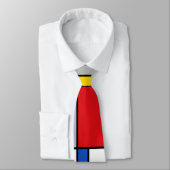 Cravate Formes géométriques rétro Piet Mondrian Art Abstra (Attaché)
