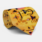 Cravate Formes géométriques roses et incisives Abstraites  (Roulé)