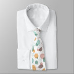 Cravate Formes organiques motif transparent<br><div class="desc">Les couleurs pastel colorent des formes organiques abstraites en motif fluo sur un arrière - plan blanc,  un design moderne et tendance.</div>