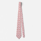Cravate Formes - Rouge rubis sur blanc (Devant)