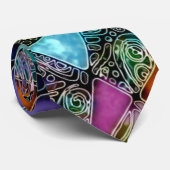 Cravate Formes très colorées et abstraites art 11 (Roulé)