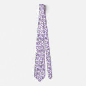 Cravate Formes - Violet profond sur blanc (Devant)
