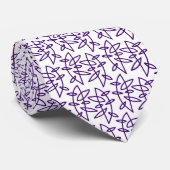 Cravate Formes - Violet profond sur blanc (Roulé)