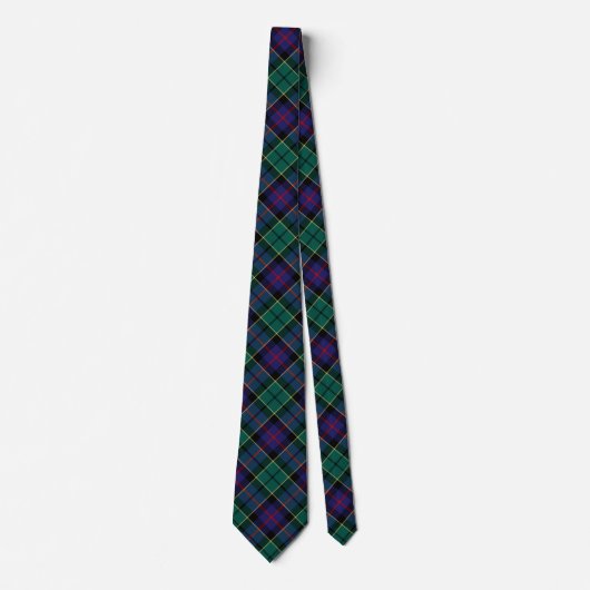 Cravate Forsyth Clan Tartan bleu Plaid (Devant)