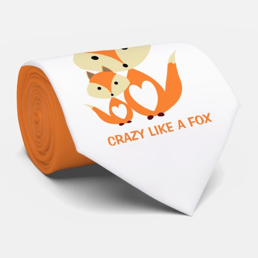 Cravate Fou comme un Fox, Orange Fox Burlap (Roulé)