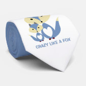 Cravate Fou comme un renard, Blue Fox Burlap (Roulé)