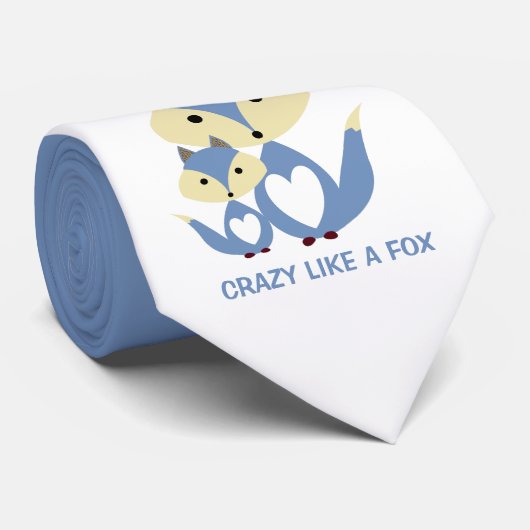 Cravate Fou comme un renard, Blue Fox Burlap (Roulé)