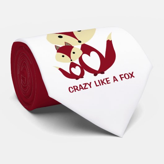 Cravate Fou comme un renard, Red Fox Burlap (Roulé)