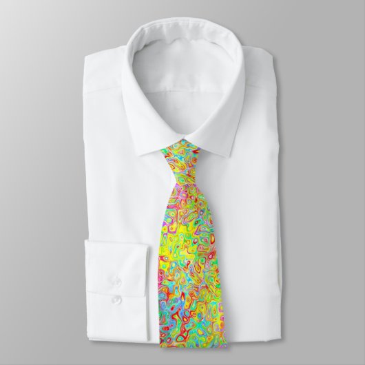 Cravate fou psychédélique coloré (Attaché)