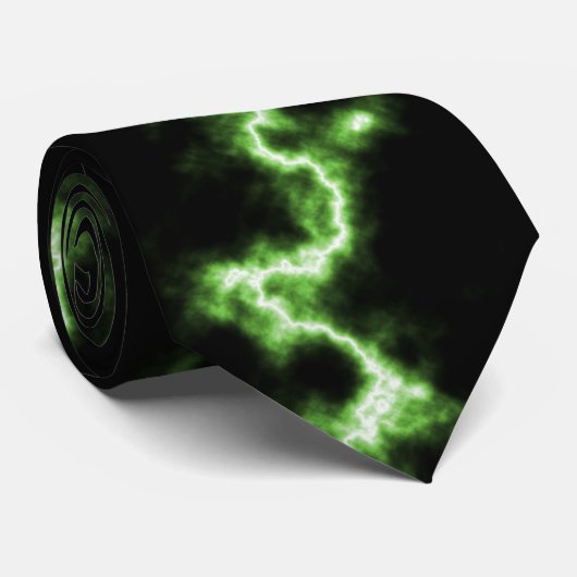 Cravate Foudre verte (Roulé)