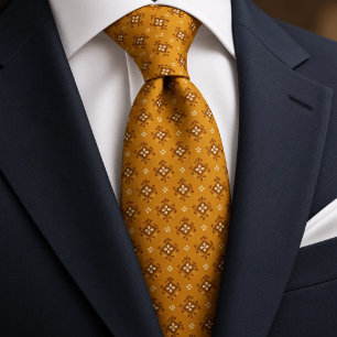 Cravate Foulard Médaillon d'Or Souci