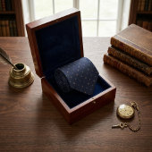 Cravate Foulard Navy Or Lys Fleuris