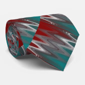 Cravate Foule gris sur la turquoise bordeaux (Roulé)