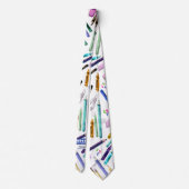 Cravate Fournitures scolaires motif (Dos)