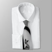 Cravate Fox Design d'art moderne en argent (Attaché)