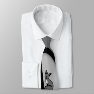 Cravate Fox Design d'art moderne en argent