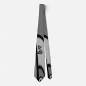 Cravate Fox Design d'art moderne en argent (Devant)