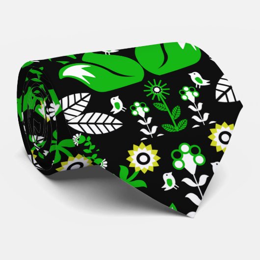 Cravate Fox Nordic Scandinavian Folk Art nappe (Roulé)