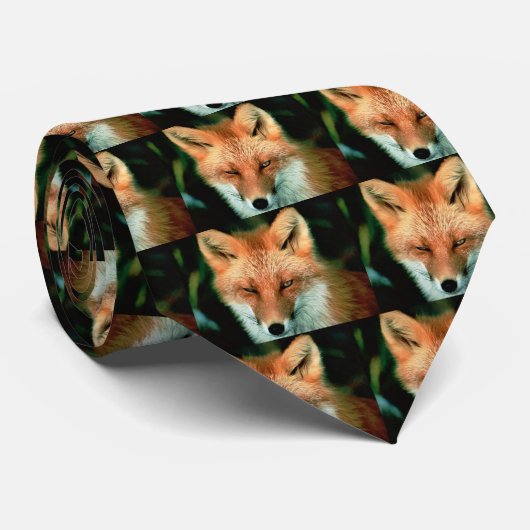 Cravate Fox rouge (Roulé)