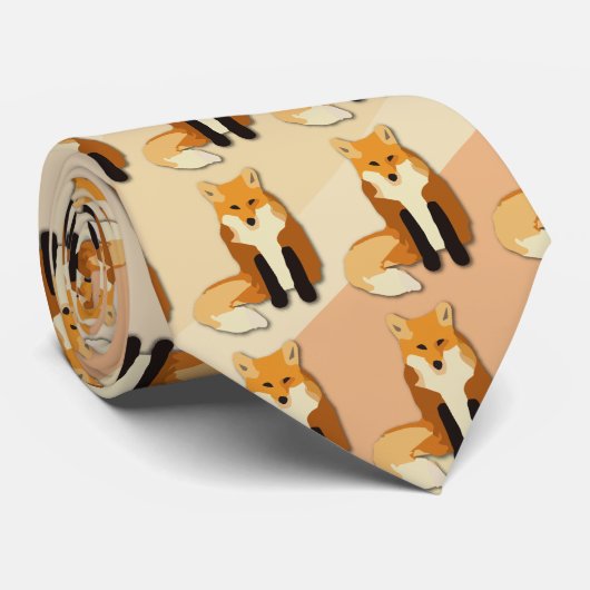 Cravate Fox rouge d'orange (Roulé)