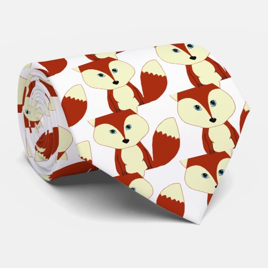 Cravate Fox rouge mignon (Roulé)