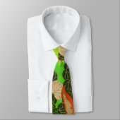 CRAVATE FOX ROUGE PARMI LES FEUILLES VERTS ET LE FOLIAGE (Attaché)