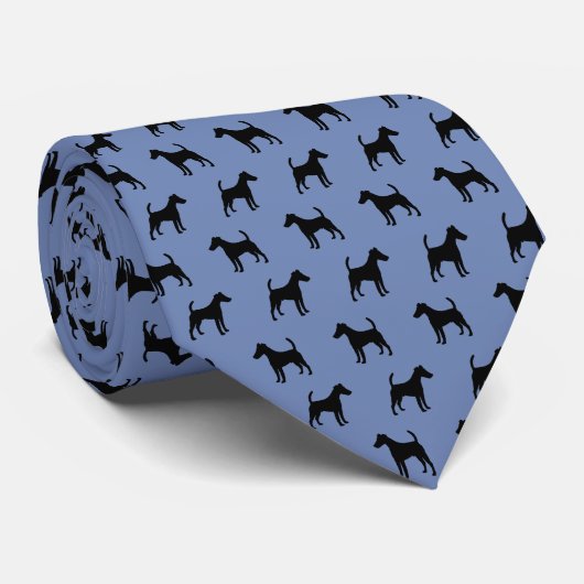 Cravate Fox Terrier doux de couleur faite sur commande (Roulé)
