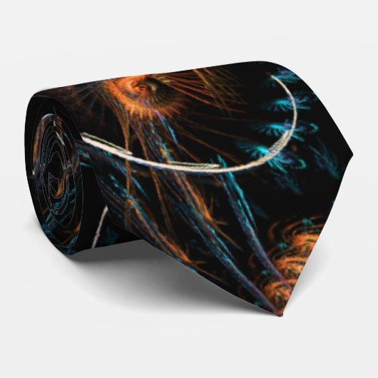 Cravate FractalArt Moons (Roulé)