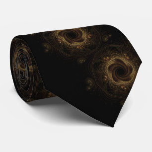 Cravate fractale Black & Gold pour hommes