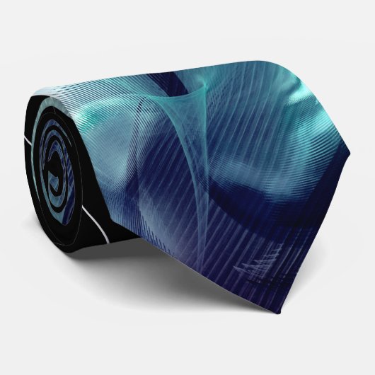 Cravate Fractale de vague rétro (Roulé)