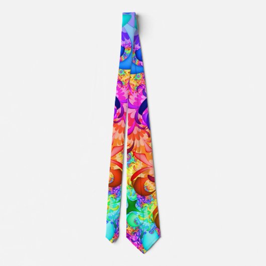 Cravate Fractale d'éclaboussure de couleur double face (Dos)