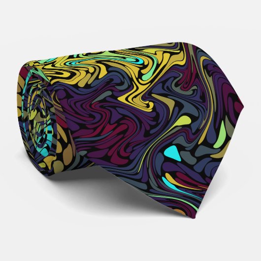 Cravate Fractale d'exploration d'océan (Roulé)