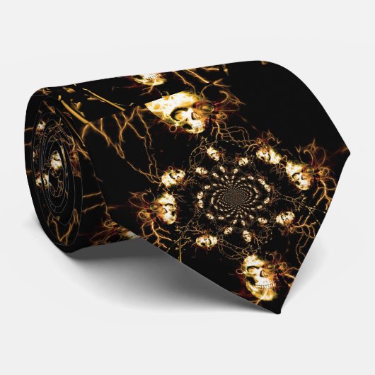 Cravate fractale du crâne (Roulé)