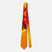 Cravate Fractale Orange Fury (Devant)