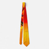 Cravate Fractale Orange Fury (Dos)