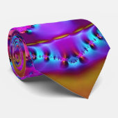 Cravate Fractale rose de ruban (Roulé)