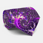Cravate Fractale violette (Roulé)