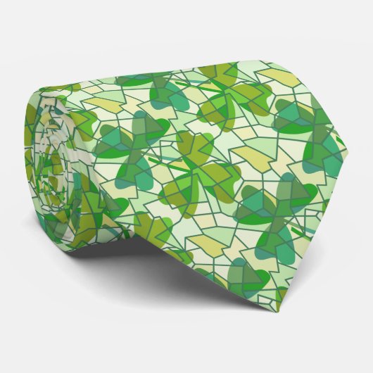 Cravate Fragments shamrocks Ornement en céramique (Roulé)