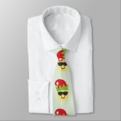 Cravate fraîche d'Emoji Elf de Noël (Attaché)