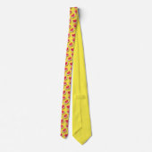 Cravate Fraîches de pastèque Motif sur Jaune (Dos)